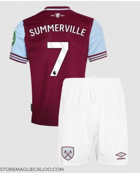 West Ham United Crysencio Summerville #7 Maglia Gara Casa Repliche 2024-25 Bambino Maniche Corte West Ham United Crysencio Summerville #7 Maglia Gara Casa Repliche 2024-25 Bambino Maniche Corte